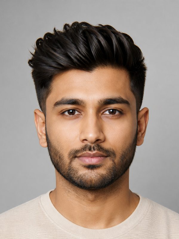 AI hairstyle try-on rendered on your own photo